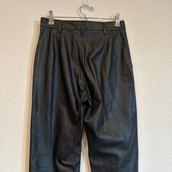 Levi's Size 27 Math Club Vegan Leather Trousers Black Pants - Picture 8 of 9